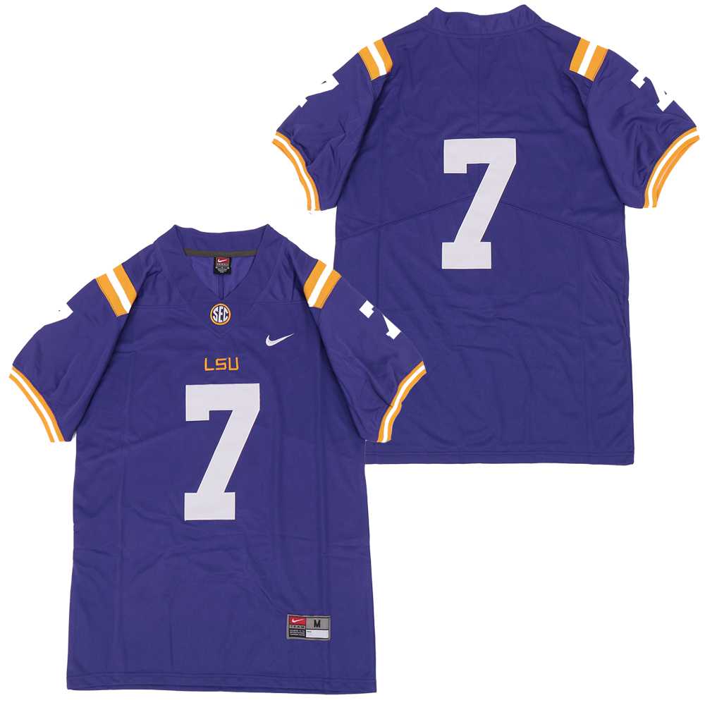 LSU Tigers #7 Purple Nike College Football Jersey,We sell and wholesale LSU Tigers #7 Purple Nike College Football Jersey on line form chian!